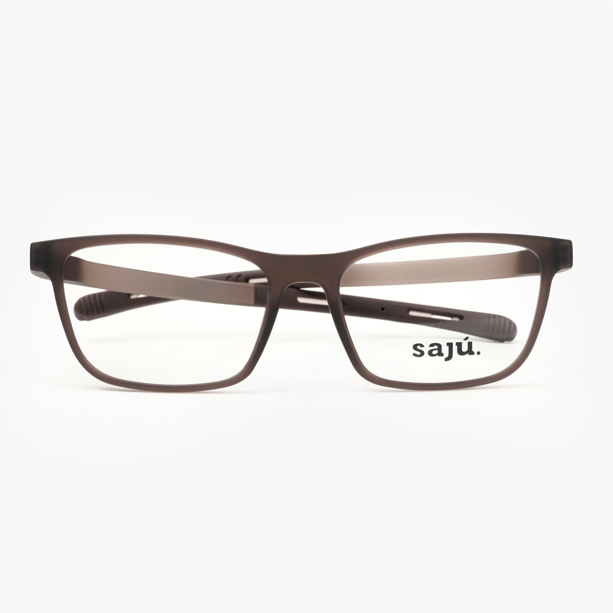 Páramo Mole Formuladas — montura formulada rectangular de Sajú en TR90 café oscuro con sistema Grip