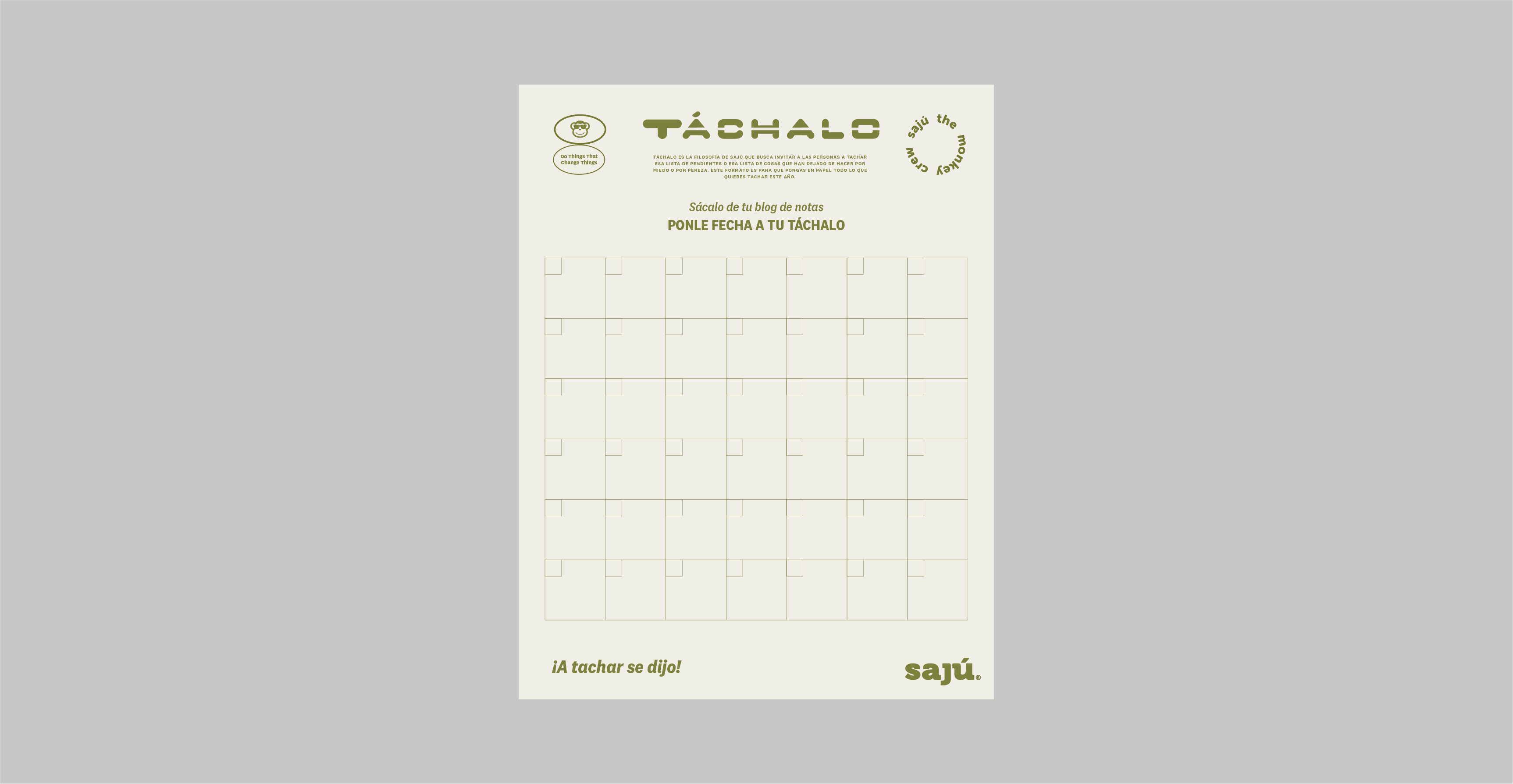 Poster - Planner "Táchalo"