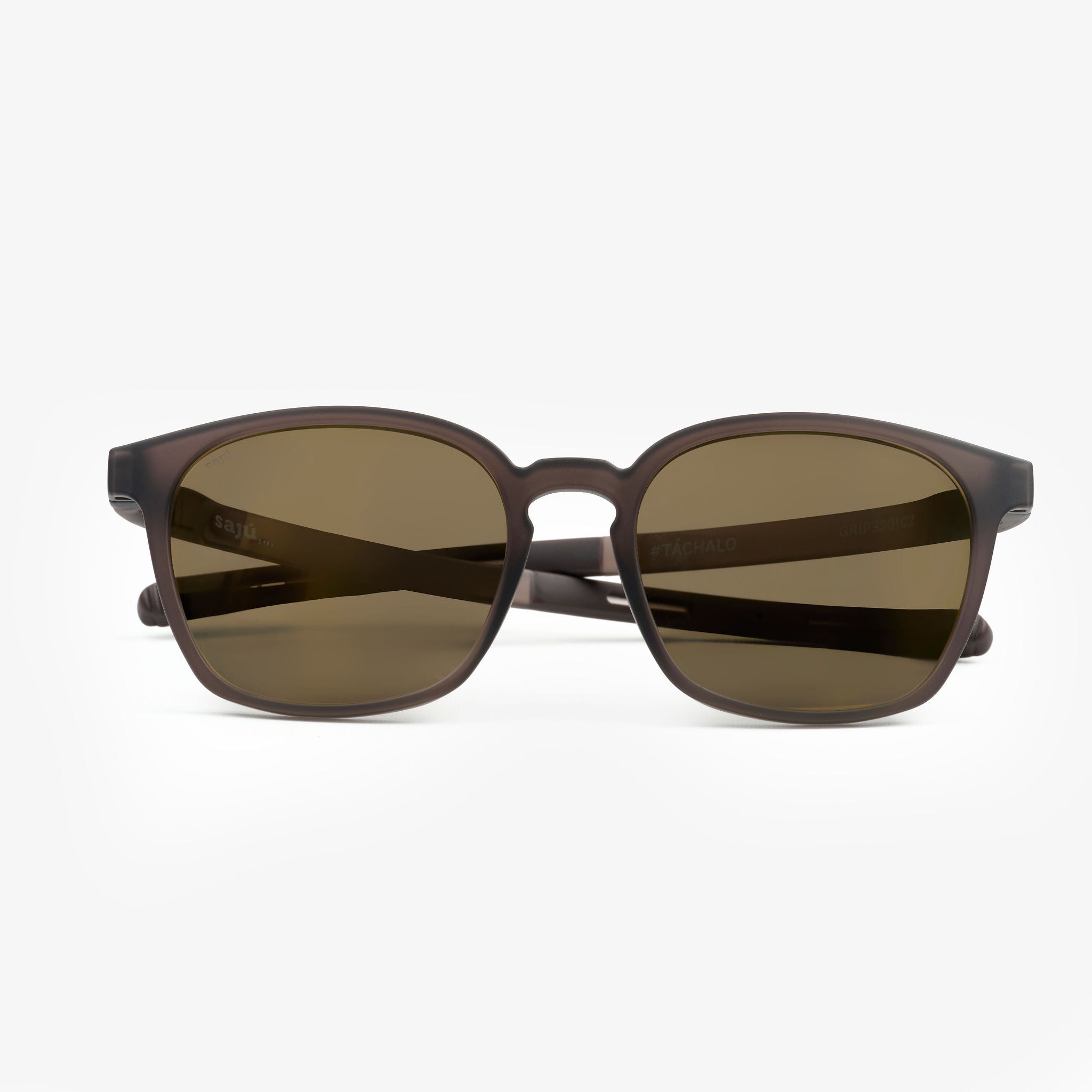 Canopy Mole — gafas de sol cuadradas de Sajú en TR90 café oscuro con sistema Grip