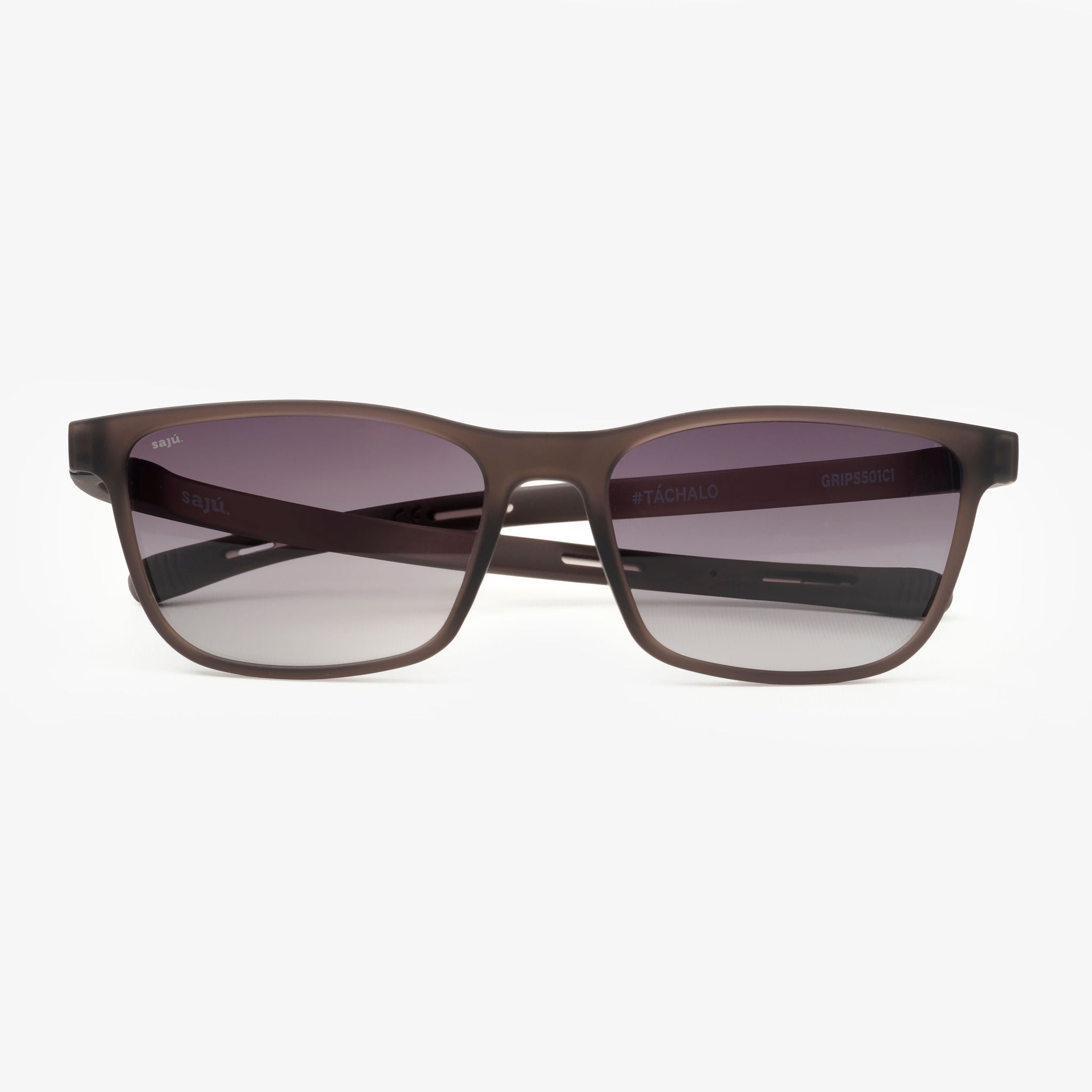 Páramo Mole — gafas de sol rectangulares de Sajú en TR90 café oscuro con sistema Grip