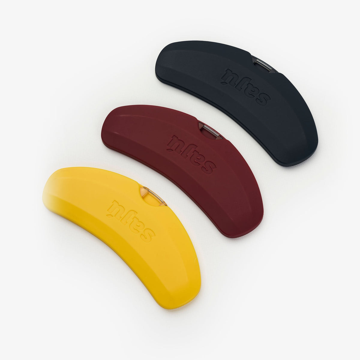 Phone Glasses de Sajú en gris oscuro, vino y amarillo: gafas de lectura para celular