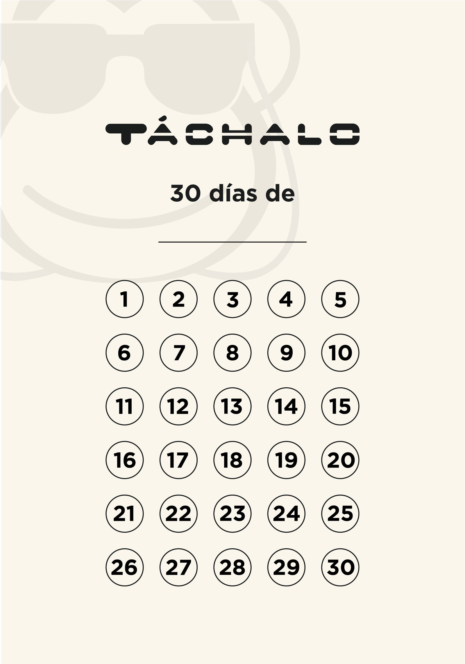 Poster - Reto "Táchalo" 30 Días