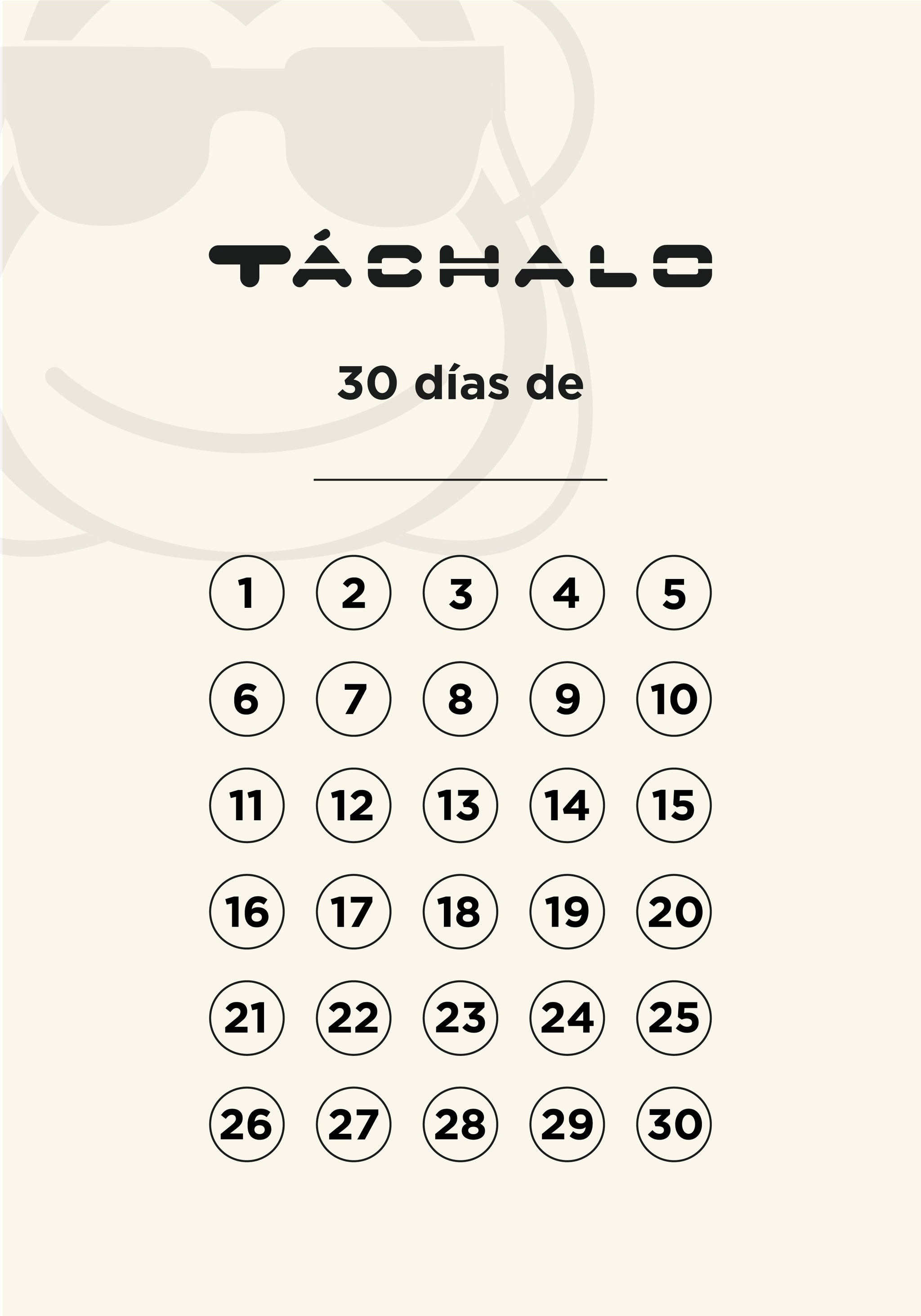 Poster - Reto "Táchalo" 30 Días