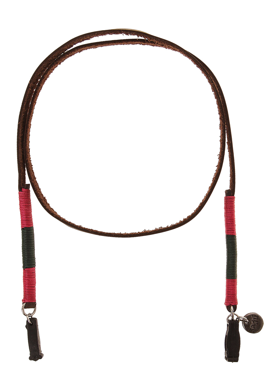 Cuelga Gafas Cuero Bordado