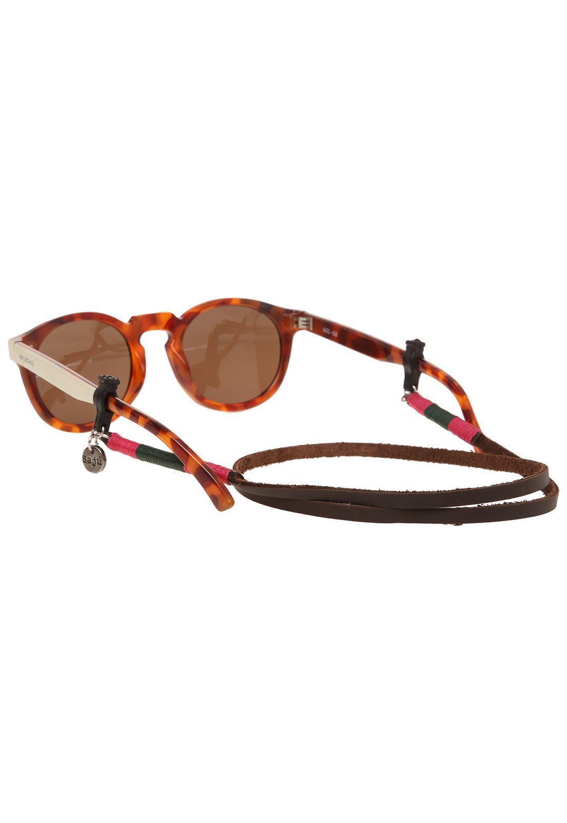 Cuelga Gafas Cuero Bordado